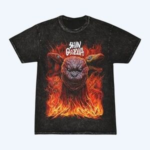 Cavity Colors Shin Godzilla: A City Doomed Black Tie-Dye T-Shirt, 2XL